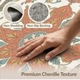 thumbnail image 6 of ODIKA 5'x7' Washable Area Rug Boho Large Scroll Defined Detail Cream Farmhouse Bohemian Medium for Guest Room, Lounge, Apartment, Non-Slip Low Profile, Stain Resistant, 6 of 7