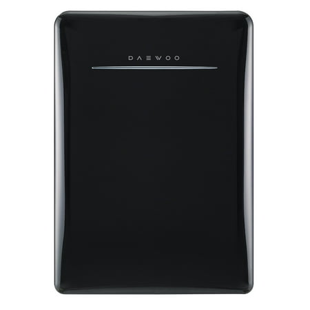 Daewoo Retro Compact Refrigerator 2.8 Cu Ft, Piano Black | FR-028RCNB
