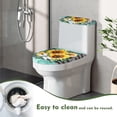 thumbnail image 4 of HELLHERO American Flag and Sunflower Pattern Adds Holiday Charm Toilet Lid Seat Cover Set Adjustable Elastic Fabric, Stretch, Soft 17x21 Inches, 4 of 8