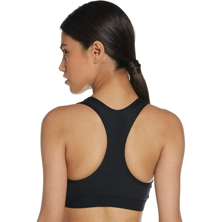  Nike Women's Medium Support Non Padded Sports Bra with Band,  Black/Black/(White), X-Small : Clothing, Shoes & Jewelry