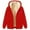 Red, variant on Oalirro Fashion Fleece Sherpa Lined Coat for Women Winter Warm Jacket Zip Up Hooded Overcoat Casual Solid Outwear with Pockets