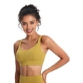 thumbnail image 1 of High Impact Sports ,Racerback Running Bra Workout Crop Tank Tops Longline Sports Bra Push Up Yellow green XL, 1 of 7