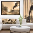 thumbnail image 4 of Designart - Retro Steam Train - Landscape Photography Framed Canvas Art Print, 4 of 4