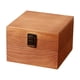 thumbnail image 2 of Caja de almacenamiento de madera marrón 5.4x5.4x3.9 in – Organizador de madera maciza • Acabado natural engrosado • pestillo de tapa abatible • Portaobjetos para artículos domésticos de oficina, 2 of 6