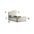 thumbnail image 2 of Meridian Furniture Jolie Solid Wood and Velvet King Bed in Cream, 2 of 4