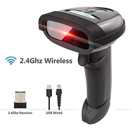 NETUM Wireless Barcode Scanner, 2 in 1 2.4G Wireless & USB Wired 1D