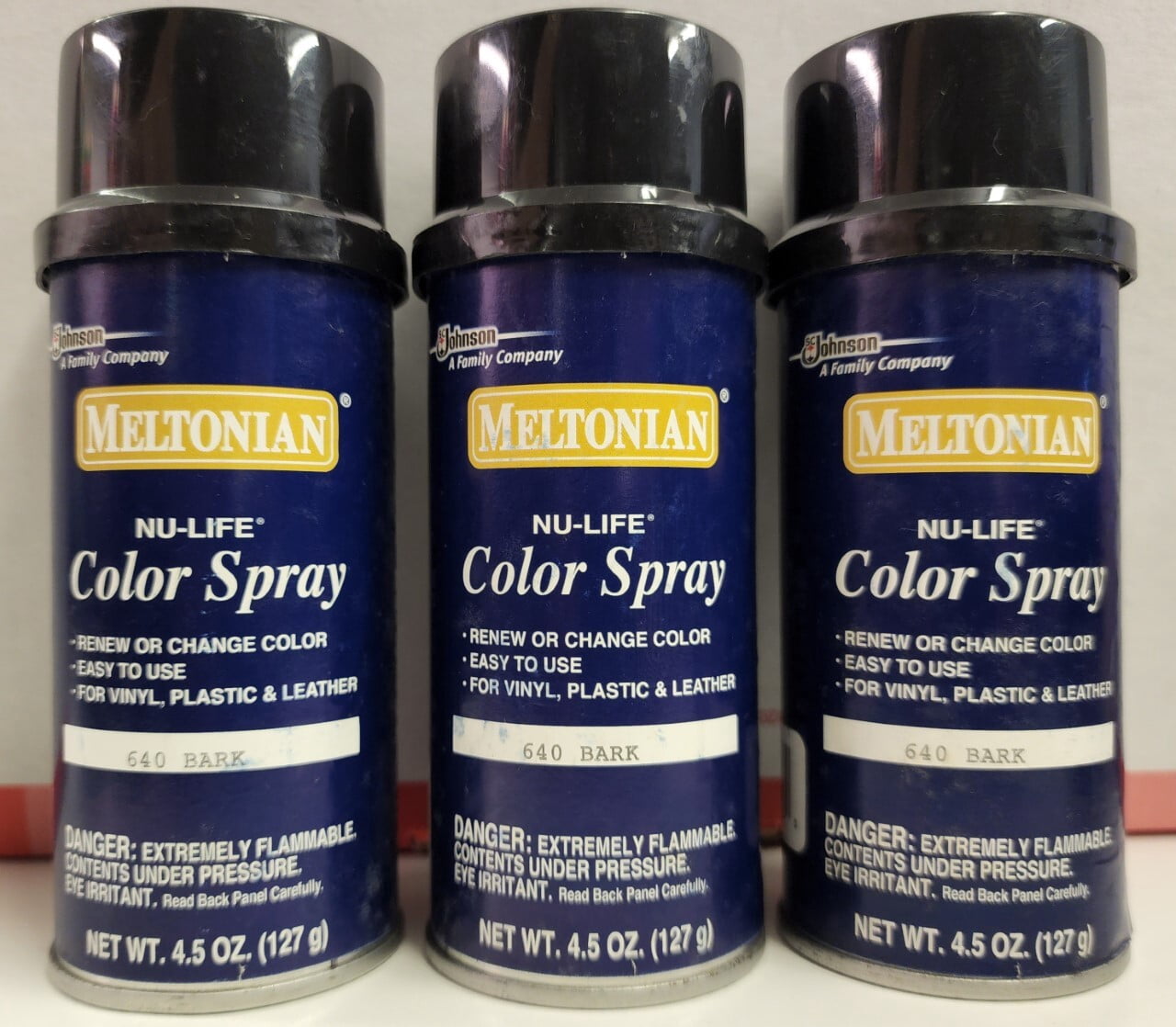 6 New Meltonian BARK Nu-Life Color Spray 4.5 Ounces Vinyl Plastic Leather