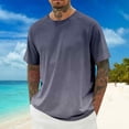 thumbnail image 2 of JAJAHO Mens Short Sleeve T Shirt Fashion Casual Gradient Loose Fit Crew Neck Color Block T-Shirts Graphic Tee Leisure Tops, 2 of 4