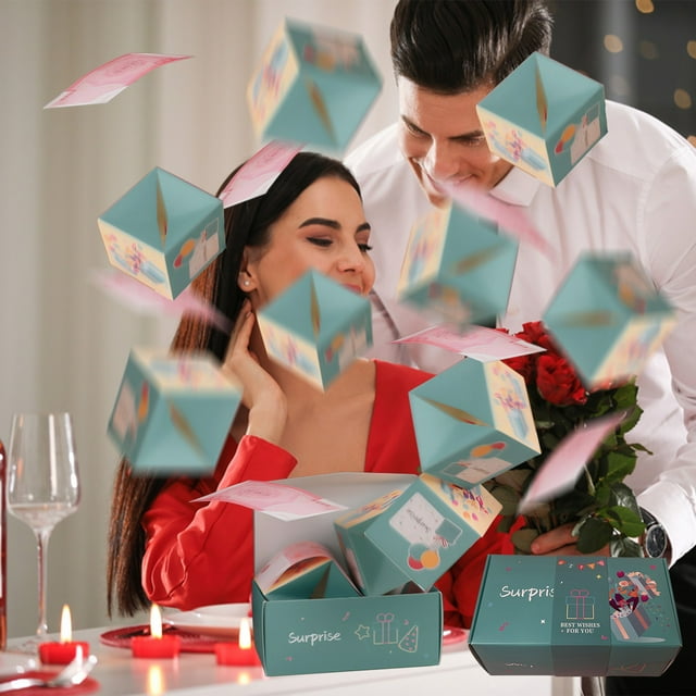 Nilvkv Surprise Gift Box-Surprising Gift-Folding Bouncing Red Envelope Gift Box-Surprise Gift Box-Birthday Money Box Xmas Proposal Gift Box