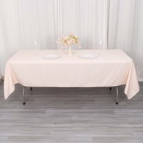 Efavormart 60x102" Seamless Premium Blush Rose Gold 200 GSM Linens Polyester Rectangle Tablecloth Commercial Grade For Wedding Banquet Restaurant