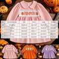 thumbnail image 4 of larppty Toddler Baby Girl Halloween Outfit Plaid Smocked Dress Pumpkin Ghost Long Sleeve Dresses Girls Fall Winter Clothes, 4 of 9