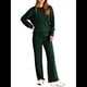 thumbnail image 2 of Traje de Dos Piezas para Mujer: Sudadera de Larga y Pantalón de Otoño. Traje Informal. Verde Oscuro 5XL, 2 of 10