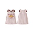 thumbnail image 2 of RUINIXCW Toddler Baby Girl Thanksgiving Tank Dress Outfit Infant Baby Girls Fall Winter Clothes Turkey Rolls Embroidery Sleeveless Striped Dress Overalls, 2 of 6