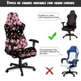thumbnail image 4 of Jeiento Cherry Blossoms Gaming Chair Seat Cover with Armrest Covers, Stylish Office Chairs Slipcover Butterfly Stretchable Non Slip Seat Cushion Protectors for Home, Office Decor, 4 of 7