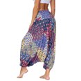 thumbnail image 3 of Defitshape Women's Harem Pants Aladdin Baggy Yoga Pants Summer Parachute Genie Balloon Thai Loose fit Buddha Gypsy Sweatpants Hippie Jogger Casual Bohemian Comfy Boho Patterned2 One Size, 3 of 5