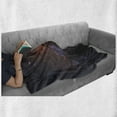 thumbnail image 6 of Fantasy World Soft Flannel Fleece Blanket, Howling Wolf on Rock Surrounded by Bats Birds Scary Dog Wild Life Animals Art, Cozy Plush for Indoor and Outdoor Use, 50" x 70", Multicolor, by Ambesonne, 6 of 6