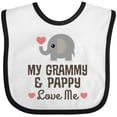 thumbnail image 3 of Inktastic My Grammy and Pappy Love Me Grandchild Boys or Girls Baby Bib, 3 of 4
