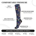 thumbnail image 2 of Pofeuu Sea Inhabitans and Herb Print Compression Socks for Women & Men Circulation - Best Support for Nurses,Running,Athletic,Sports, 2 of 7