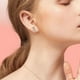 thumbnail image 3 of Coreano de estilo francés Exquisito Tres Rose Pendientes para Mujeres Temperamento Dulce literaria Pendientes para Novias, 3 of 5