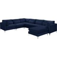 thumbnail image 2 of Meridian Furniture Julia Navy Velvet Modular Sectional, 2 of 5
