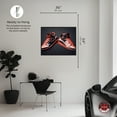 thumbnail image 5 of Red Sneakers On Display Canvas Wall Art by Notoriart, Black Floater Frame, 37" x 55", 5 of 7