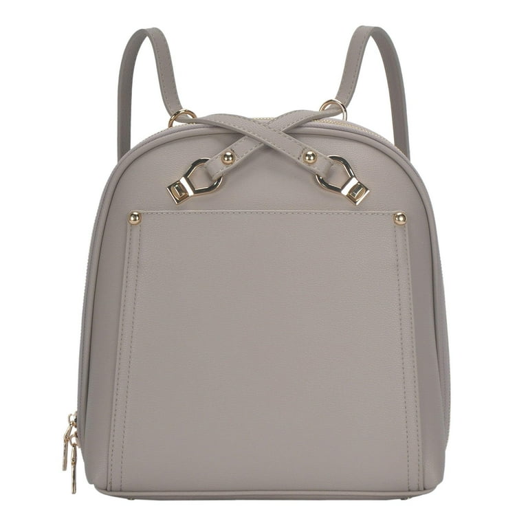 Miztique The Daisy Convertible Backpack Purse for Women Soft Vegan Leather Crossbody Bag Taupe