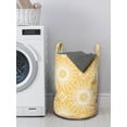 thumbnail image 3 of Modern Laundry Bag, Monotone Style Flourish Ethnic Inspired Design Art Contemporary Graphic, Basket with Handles Drawstring Closure for Laundromats, 13" x 19", Pale Orange and White, by Ambesonne, 3 of 4