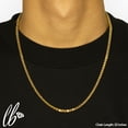 thumbnail image 4 of LOVEBLING 10K Yellow Gold 4mm Wheat, Palm Chain Necklace with Lobster Lock (22"), 4 of 5