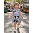 thumbnail image 5 of Toddler Cowgirl Outfit Girls Western Shirt Ruffle Sleeve Top Shorts Set Kids Denim Outfit, 5 of 8