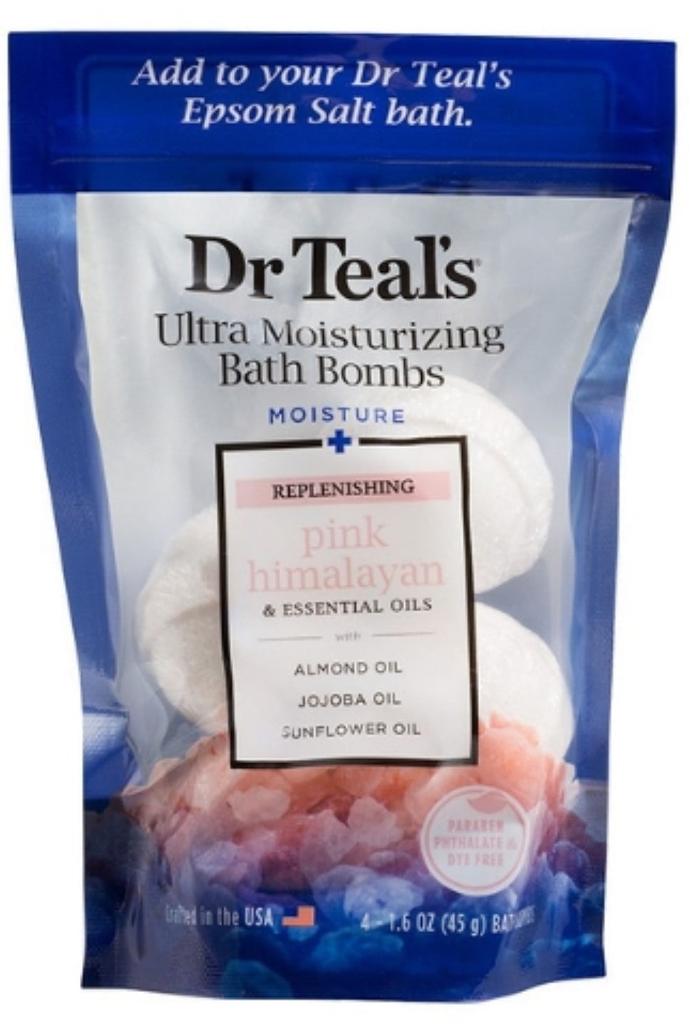 Dr Teal's Pink Himalayan Moisture Bomb Bath Soaks,