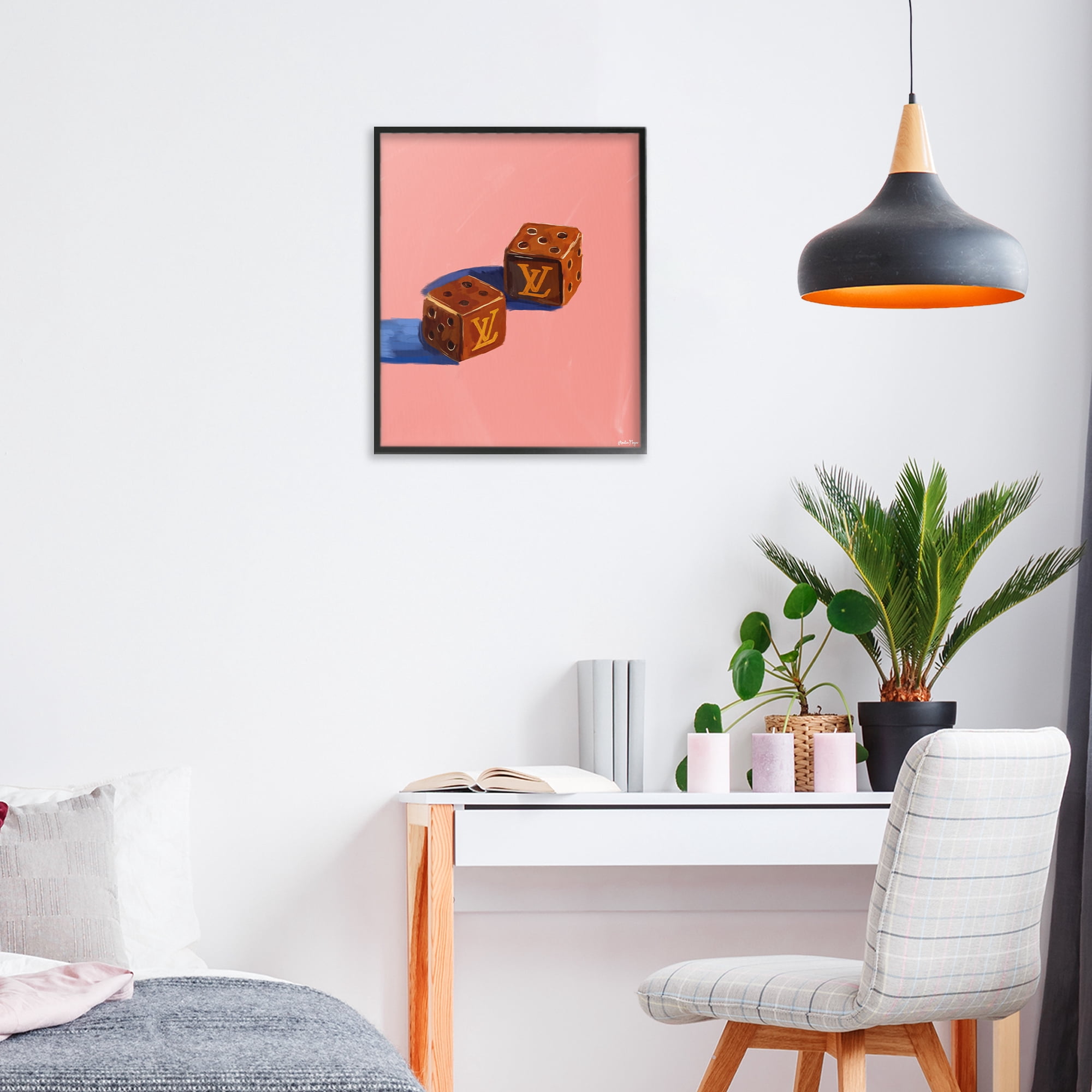 Stupell Industries Fashion Brand Dice Black Framed Giclee Art, design by Amelia Noyes