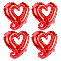 YIMWNYI 18 Inch Heart-Shaped Aluminum Foil Balloons - Wedding and Valentine's Day Decorations, Durable and Lightweight Party Balloons, Set of 4