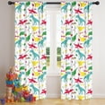 thumbnail image 5 of Blackout Kids Curtains,White Colorful Dinosaur Decoration Pattern Childrens Insulated Curtains Set Of 2,Bedroom Essentials,Toddler Room Decor 42"x84", 5 of 5