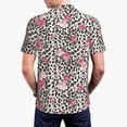 thumbnail image 6 of Cauagu Rose Mix Leopard 3 Print Men's Polo Shirts, Short-Sleeve Polo Shirts for Men Performance Golf Shirt Athletic Casual Collared T-Shirt-3X-Large, 6 of 8