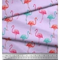 thumbnail image 3 of Soimoi Rayon Fabric Flamingo Bird Print Fabric by The Yard 56 Inch Wide, 3 of 3