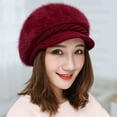 thumbnail image 4 of Women's Winter Warm Hat Crochet Slouchy Beanie Knitted Caps with Visor, 4 of 7