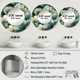 thumbnail image 4 of Designart "Green Art Decor Damask" Damask Round Mirror Wall Decor Bohemian - Large White Round Bathroom Mirror - Round Mirror - 29" x 29", 4 of 6