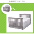 thumbnail image 3 of Full-Size Conversion Kit Bed Rails for Emerson Crib by Delta Children - #0050 (Grey - 026), 3 of 5