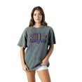 thumbnail image 2 of Women's Gameday Couture Gray Buffalo Bills Peak Performance Oversized Snow Wash T-Shirt, 2 of 6