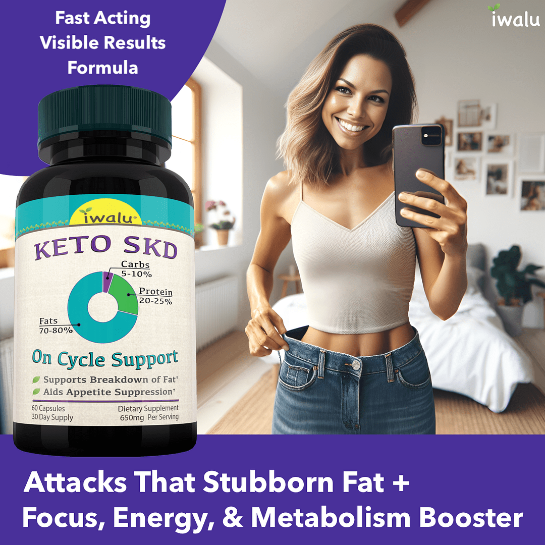 Keto SKD | Standard Ketogenic Diet Formula Advanced Weight Loss Pills - Ketogenic Metabolism Support | Premium Diet Pills Support Your Body-Composition Goals | 60 Capsules | NSF Certified - iwalu USA