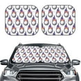 thumbnail image 2 of Honeii Golf balls Print Foldable Car Sun Shade for Windshield, 2-Piece UV Protection Shade, Protects Car Interior, Ideal for Cars, Trucks, SUVs-Small, 2 of 6