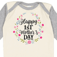 thumbnail image 4 of Inktastic Happy 1st Mothers Day Girls Girls Long Sleeve Baby Bodysuit, 4 of 5