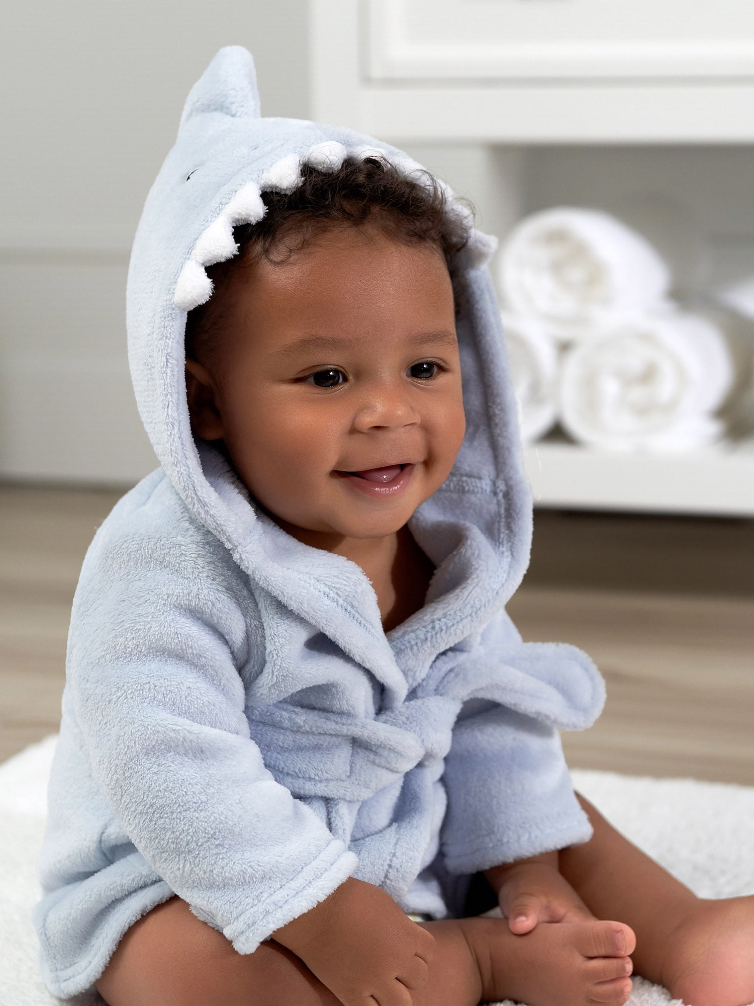Gerber Baby Boy or Girl Unisex Hooded Bathrobe, Sizes Newborn-9M