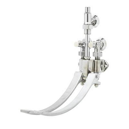 T&S Brass - Double Pedal Valve, Wall Mount, Loose Key Angle Stops, Angle Volume Control