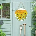 thumbnail image 2 of Door Hanging Decoration - Household Doorplate - Color Sunflower Welcome To The Wall Decoration Family Office Kitchen Farmhouse Classroom Round Wall Mounted Summer Summer - 1Pc Sign, 2 of 4