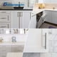 thumbnail image 4 of Manijas de puerta de cocina de níquel cepillado, centro de 64 mm, tiradores de muebles de acero inoxidable - Juego de 2, 4 of 5