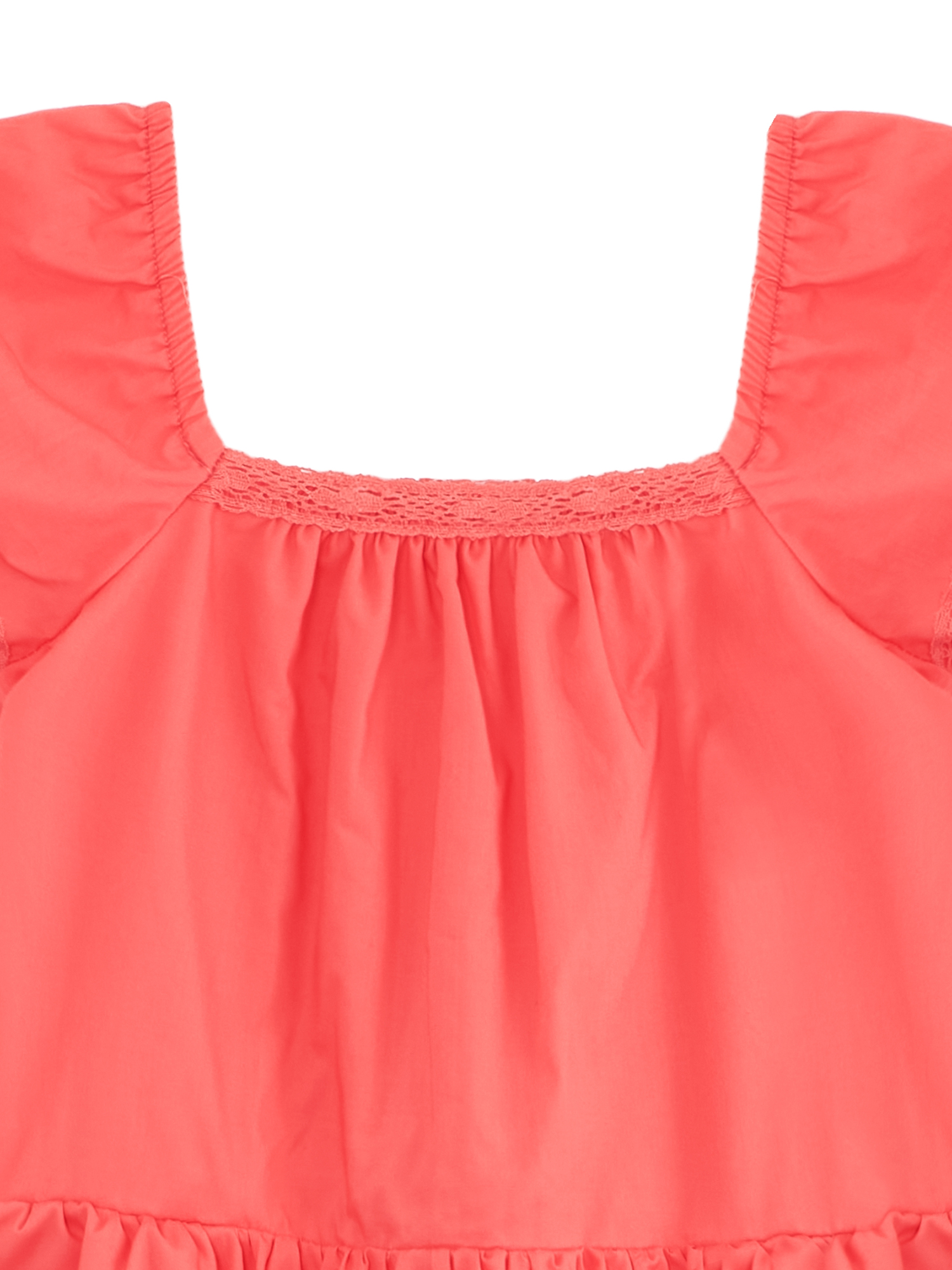 Wonder Nation Girls' Flutter Sleeve Dress, Sizes 4-18 & Plus
