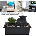 thumbnail image 4 of Adorno de fuente, 18 x 12 x 10 cm, cascada suculenta, decoración del hogar, fuente de mesa con luz LED, minifuente de agua de escritorio con cable de alimentación USB para interiores., 4 of 4
