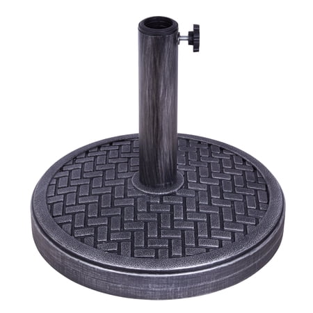 Backyard Expressions 26.5 Lb Umbrella Stand, Patio Umbrella Base, 15 in Diameter