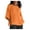 Orange, variant on Pisexur Women's Summer Cotton Linen Shirts Ladies 3/4 Sleeve Crew Neck Casual Oversized T-Shirt Summer Trendy Side Split Plus Size Tops Pullover Blouse